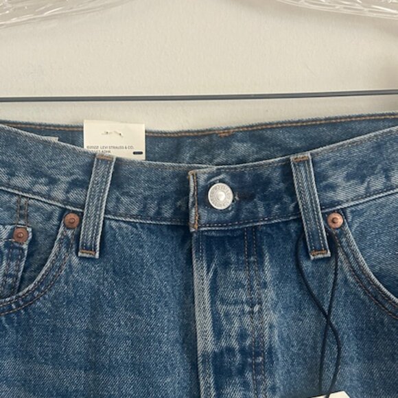 Crop Denim Paint by Number Flower Wavy Lined Straight Blue Jeans NWT - Picture 2 of 16